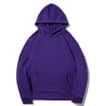 thumbnail image 1 of RXIRUCGD Chandail à Capuche Sport de Relaxation pour Hommes, Manches Longues, Uni, Violet, Taille : TG, 1 of 2