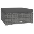 thumbnail image 5 of vidaXL 4 Piece Garden Lounge Set with Cushions Grey Poly Rattan, 5 of 5