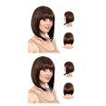 thumbnail image 4 of Maoww Easy To Care For And Style Bob Wigs With Brown Occasions Wigs With Bangs 2Set, 4 of 6