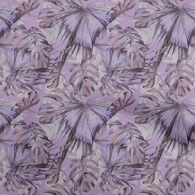 oneOone Velvet Purple Fabric Tropical Sewing Material Print Fabric By The Yard 58 Inch Wide