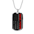 thumbnail image 1 of Diesel Power Stars Dog Tag Stainless Steel or 18k Gold 24" Chain, 1 of 8