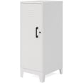 thumbnail image 2 of Pemberly Row 42.5"H 3 Shelf Metal Storage Locker Cabinet 3" Legs Pearl White, 2 of 8