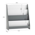 thumbnail image 2 of SoBuy KMB32-HG, Children's Bookcase ,Newspaper Rack with 4 Shelves, 2 of 7