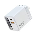 thumbnail image 2 of 65W Retractable Wall Charger with USB-C Cable and 2 USB Ports for Fast Charging Phones, Laptops, and Tablets, 2 of 9