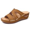 thumbnail image 3 of Leather Soft Footbed Orthopedic Arch-Support Sandals 2021 Thick Platform Slipper Sandals for Women, 3 of 7