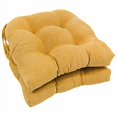 thumbnail image 2 of 16-inch Solid Microsuede U-shaped Tufted Chair Cushions (Set of 2), 2 of 4