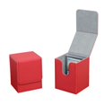 thumbnail image 3 of HILABEE Card Deck Box Game Card Storage PU Leather Lightweight Premium Holds 100 Red, 3 of 9