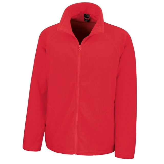 Result Core Veste en Micron Anti-Boulochage pour Homme en Molleton Rouge Vif, avec Fermeture Éclair Complète à l'Avant, Deux Poches Latérales et une texture de Micro-Polaire Ultra Douce Fabriquée en polyester à 100 %. Conçue pour la Chaleur et le Confort avec un Matériau en Molleton Léger et Anti-Boulochage et une Coupe super Extensible. Convient comme Coupe-Vent pour Homme pour l'Extérieur en Hiver.