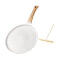 thumbnail image 2 of yuksok Nonstick Crepe Pan Aluminum Alloy Cookware Multipurpose for Home Roti Indian White, 2 of 9