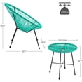 thumbnail image 2 of Songmics 3-Piece Acapulco Patio Furniture Set, Green, 2 of 7
