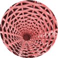 thumbnail image 1 of Ahgly Company Tapis d'Intérieur Ronds de Style Transitionnel Lavables à la Machine, Rouge Tomate, 3 Pieds Rond, 1 of 7