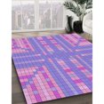 thumbnail image 3 of Ahgly Tapis d'Intérieur Lavable en Machine Carré Transitionnel Lilas Violet Vif, 3 Pieds Carré, 3 of 7