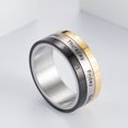 thumbnail image 3 of Bague Calendrier Trois Couleurs pour Femmes et Hommes, Bague à Anneau Tournant avec Heure 9#, 3 of 9