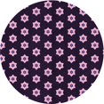 thumbnail image 1 of Ahgly Tapis Rond Lavable en Machine Intérieur Transitionnel Orchidée Violet, 6 Pieds Rond, 1 of 7