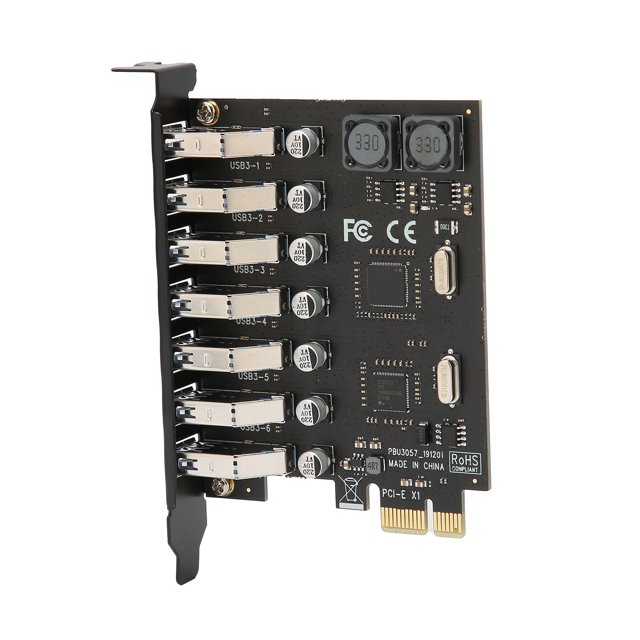 Carte d'Extension à 7 Ports, Matériel PCB Profession USB3.0 5Gbps Carte d'Extension pour Ordinateur