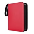 thumbnail image 1 of Classeur Durable à 400 Pochettes pour Cartes, Organisateur, Support, Contenant à Fermeture Éclair, Pochettes de Rangement, Rouge, 1 of 8