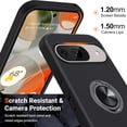 thumbnail image 3 of KOMI for Google Pixel 9 Pro XL Case, Slim Fit Case for Pixel 9 Pro XL with Metal Ring Holder Kickstand, Dual Layer Shockproof Protective Phone Case for Google 9 Pro XL 6.8", Black, 3 of 5