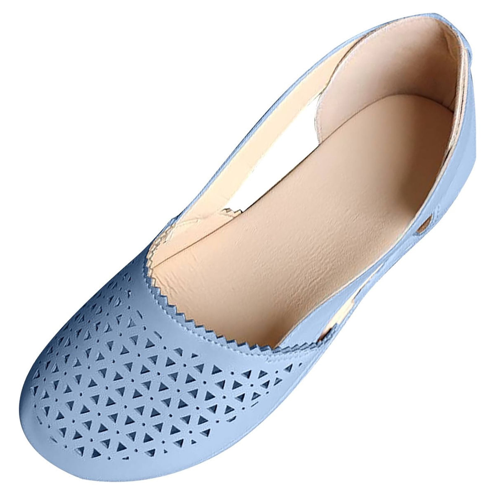 Chaussures Femme Chaussures Femme Sandales Décontractées d'Été Mode Décontractées Plates Couleur Unie à Oeillets