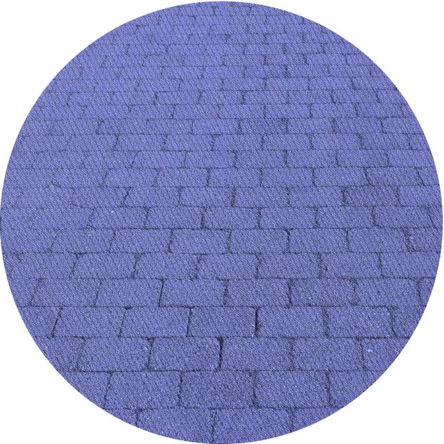 Ahgly Company Tapis d'Intérieur Lavables en Machine, Ronds de Transition Bleu Ciel, Ronds de 4'