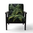 thumbnail image 4 of Designart « Dynamic Ferns Green and Black Contrast II » Fauteuil d'Appoint Rembourré à Fougères Vertes - Fauteuil Moderne pour Chambre, 4 of 7