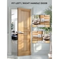 thumbnail image 4 of Poignées de Porte en Nickel Satiné, Levier d'Intimité Intérieur, Boutons de Porte en Nickel avec Verrou, Leviers de Porte, Poignée pour Chambre et Salle de Bain, Réversible, 4 of 7