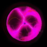 Plasmas Disk Sound Control LED Lighting Mini Plasma Disk Sensor Lighting Plate Party Home Decor(White)