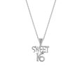 thumbnail image 1 of Collier Pendentif Sweet 16 en Argent Sterling, 18 Pouces, 1 of 1