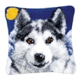 thumbnail image 1 of DIY Latch Hook Rug Making Crafts for Kids/Adults 16.9 inch X 16.9 inch Wolf, 1 of 9