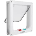 thumbnail image 3 of Cat Flip Door, 4 Modes de Commutation Résistant aux Intempéries Flip Door Imperméable à l'Eau en Plastique Transparent pour les Ménages pour Intérieur et Extérieur Blanc, Brun, 3 of 7