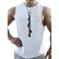 thumbnail image 1 of Summer Men's Sports Vest Letter Printed Round Neck Sleeveless Quick-Dry Workout Tank Tops, 1 of 2