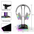 thumbnail image 3 of EGNMCR Support de Casque de Jeu RGB, Support de Casque avec 2 Ports de Chargement USB, Support de Casque de Jeu de Bureau avec Base en Caoutchouc, Cadeau, 3 of 9