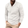 thumbnail image 2 of RXIRUCGD Haut Décontracté à Manches Longues pour Hommes, Blanc, Taille : m, 2 of 5