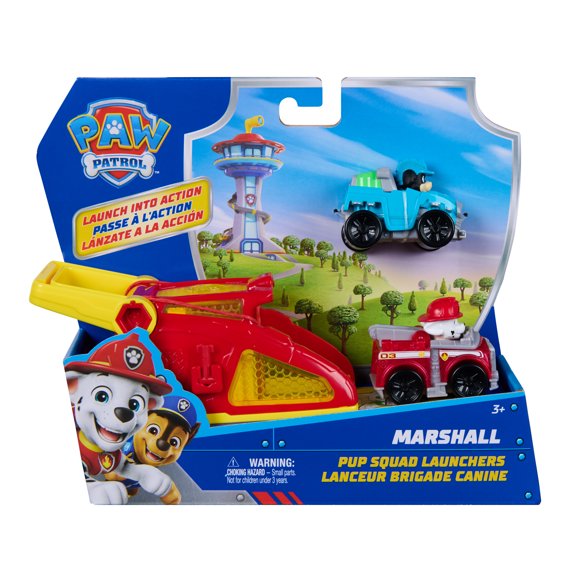 PAW Patrol, Lanceur Brigade canine Marcus avec véhicule Rex, Coffret de 2 véhicules, jouets pour garçons et filles à partir de 3 ans