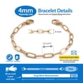 thumbnail image 3 of MedicEngraved Rose Gold Stainless Steel Custom Medical Alert Bracelet - 4mm Paperclip Link, 3 of 7