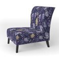 thumbnail image 3 of Designart « Ragdoll Royalty » Fauteuil d'Appoint Rembourré à Motif Cachemire Violet - Fauteuil Charmant pour Salon, 3 of 7