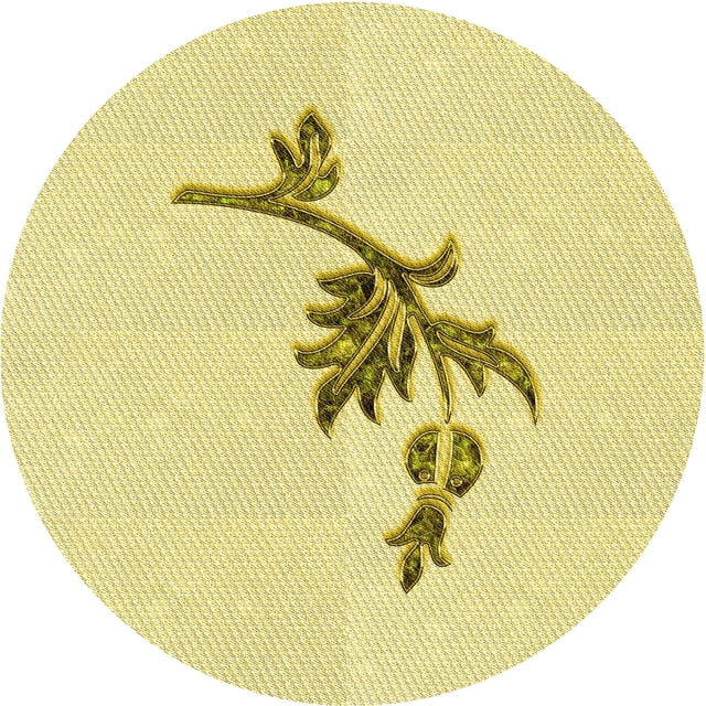 Ahgly Company Machine Washable Indoor Square Transitional Sun Yellow Area Rugs, 3' Square