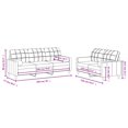 thumbnail image 4 of vidaXL 2 Piece Sofa Set with Pillows Dark Grey Fabric, 4 of 5