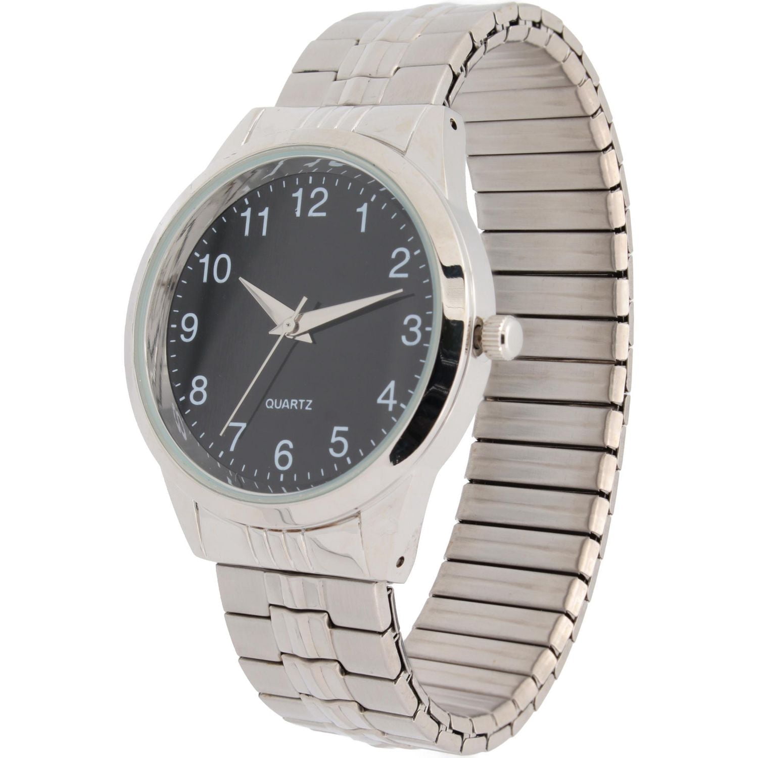 Montre George à argent avec bracelet extensible pour hommes