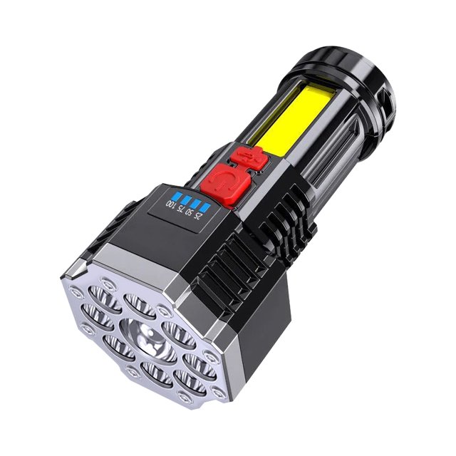 Qocolhg LED Flashlight, High Lumen Handheld Light, Waterproof, 1500ft Long Beam, Zoomable Flashlight for Home Outdoor Hiking Camping, Camping Essentials