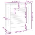 thumbnail image 4 of vidaXL Housse de Radiateur MDF Blanc 78 cm, 4 of 4