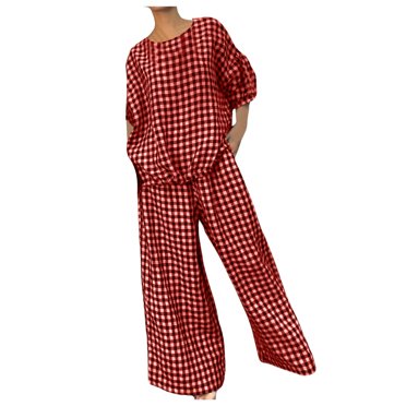 TJAZFJPA Pants Suits for Women Dressy Casual Wide Leg Pants Suit with Elastic Drawstring and Buttons At the Back Night out Outfit for Women 2 Piece Outfit