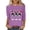 Purple, variant on Amzcrzy Womens Tops Christmas Graphic T Shirts for Women Fashion Xmas Round Neck 3/4 Length Sleeve Tops for Women Casual Comfortable Womens Fall Tops