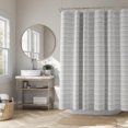 thumbnail image 1 of Hometrends Perry Woven Fabric Shower Curtain, Grey, 1 of 5