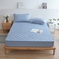 thumbnail image 1 of Feltree 360-Degree Fitted Mattress Protector, Waterproof Polyester Fiber Bed Sheet with Non-Slip Grip & Stitched Edges, 1 of 7