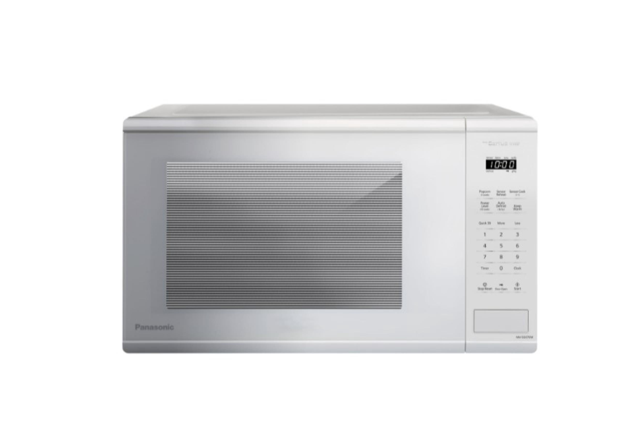 Refurbished Panasonic NNSG676WC Genius Microwave Oven, 1.3 Cu. Ft. Mid-Size, 1100W, White, 7 Auto Cook Menus, Child Lock