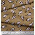 thumbnail image 1 of Soimoi Brown Poly Georgette Fabric Floral & Paisley Print Fabric by the Yard 52 Inch Wide, 1 of 3