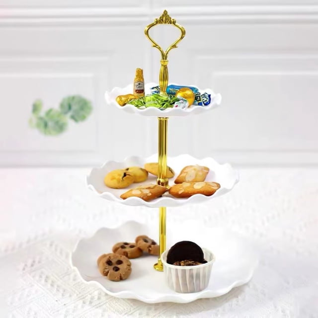 EGNMCR Multi-layer Candy Plate Wedding Ktv Living Room Creative Fruit Plate Dry Fruit Plate Refreshment Plate Three-layer Fruit Plate,