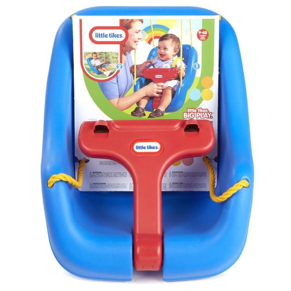 Balançoire Little Tikes 2 en 1 Snug 'N SecureMC – bleue, 9 Mois - 4 Ans, balançoire pour bébé, balançoire pour tout-petits