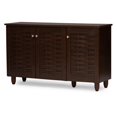 thumbnail image 1 of Baxton Studio Armoire de Rangement pour Chaussures d'Entrée Moderne et Contemporaine à 3 Portes en Bois Brun Foncé Winda, 1 of 1