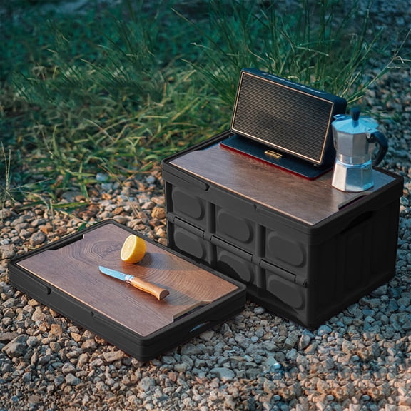 Amzcrzy Boîte de Rangement, Étagère de Rangement, Boîte de Rangement Portable pour Bureau et Extérieur - Boîte de Rangement Pliable Multifonction - Bâche Amovible - pour Camping Pique-Nique - Rangement pour Voiture - Rangement à la Maison Organisateur de Voyage